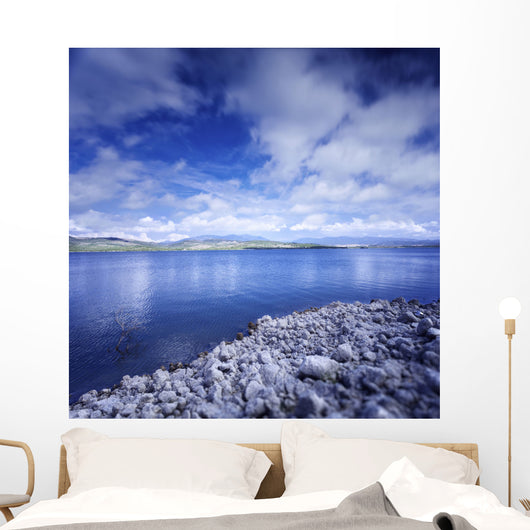 Tranquil Lake and Rocky Wall Decal Design 3