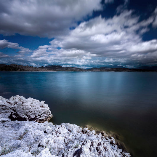 Tranquil Lake and Rocky Wall Decal Design 1