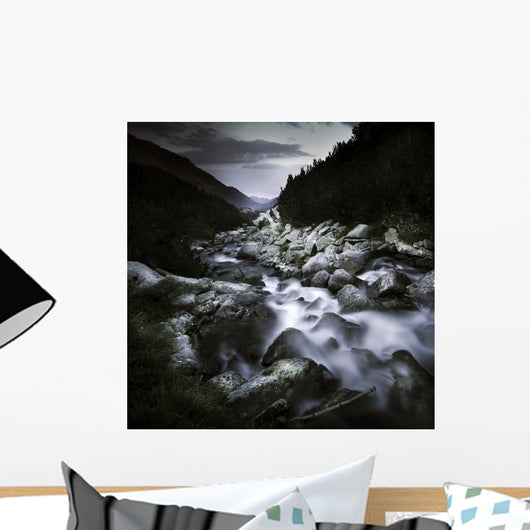 Small River Flowing over Wall Decal Design 5
