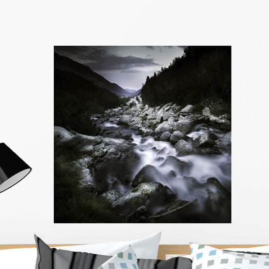 Small River Flowing over Wall Decal Design 5