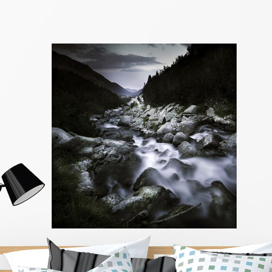 Small River Flowing over Wall Decal Design 5