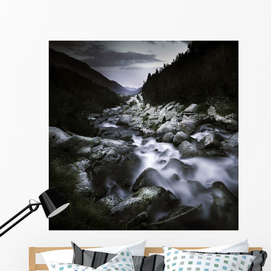 Small River Flowing over Wall Decal Design 5