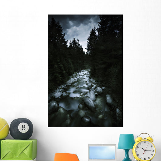 Small River Flowing over Wall Decal Design 4