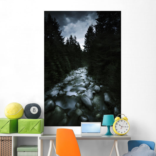 Small River Flowing over Wall Decal Design 4