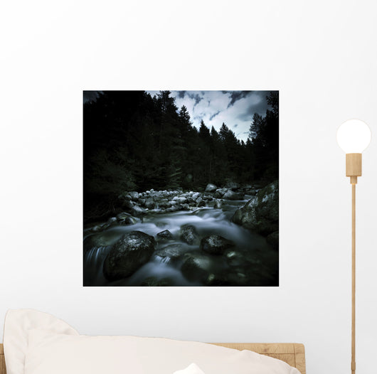 Small River Flowing over Wall Decal Design 3