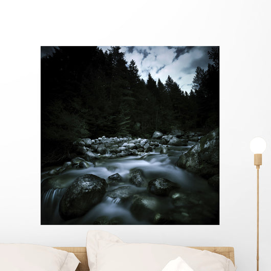 Small River Flowing over Wall Decal Design 3