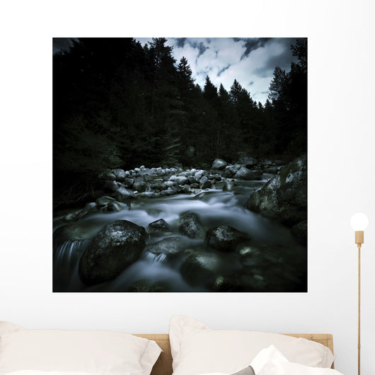Small River Flowing over Wall Decal Design 3