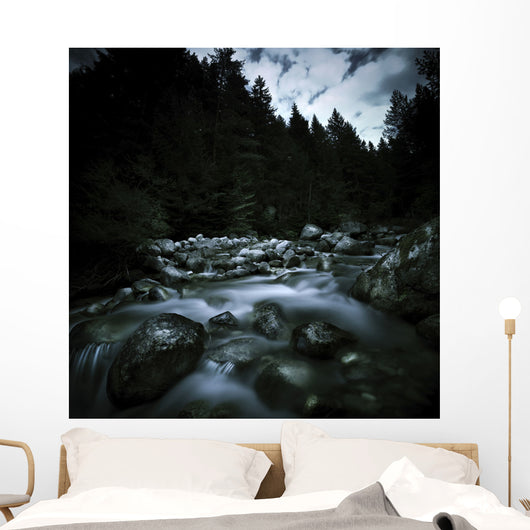 Small River Flowing over Wall Decal Design 3