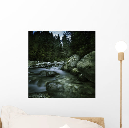 Small River Flowing over Wall Decal Design 2