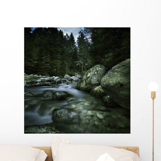 Small River Flowing over Wall Decal Design 2