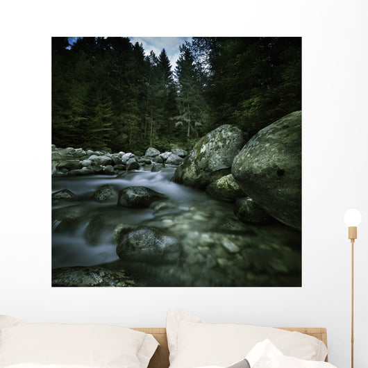 Small River Flowing over Wall Decal Design 2