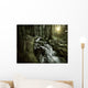 Small Stream Forest Sunset Wall Decal Design 3