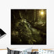 Small Stream Forest Sunset Wall Decal Design 1