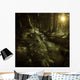 Small Stream Forest Sunset Wall Decal Design 1