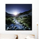 Small Stream Mountains Sunset Wall Decal