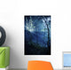 Misty Rays Dark Forest Wall Decal Design 3