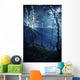 Misty Rays Dark Forest Wall Decal Design 3