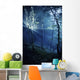 Misty Rays Dark Forest Wall Decal Design 3