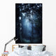 Misty Rays Dark Forest Wall Decal Design 2