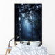 Misty Rays Dark Forest Wall Decal Design 2