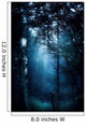 Misty Rays Dark Forest Wall Decal Design 2
