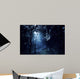 Misty Rays Dark Forest Wall Decal Design 1