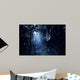 Misty Rays Dark Forest Wall Decal Design 1