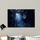 Misty Rays Dark Forest Wall Decal Design 1