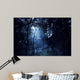 Misty Rays Dark Forest Wall Decal Design 1