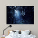 Misty Rays Dark Forest Wall Decal Design 1