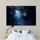 Misty Rays Dark Forest Wall Decal Design 1