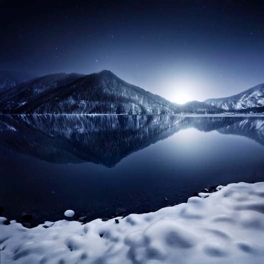 Ritsa Lake Snow Covered Wall Decal Design 5
