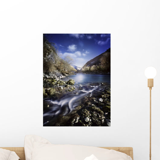 Small Stream Flowing into Wall Decal