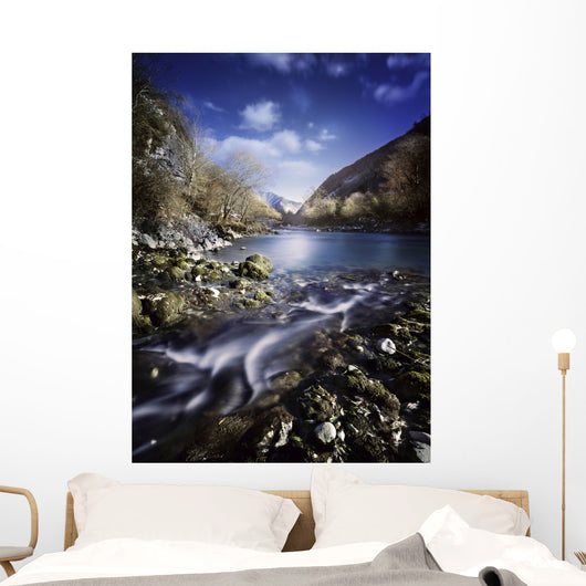 Small Stream Flowing into Wall Decal