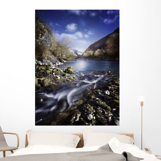 Small Stream Flowing into Wall Decal