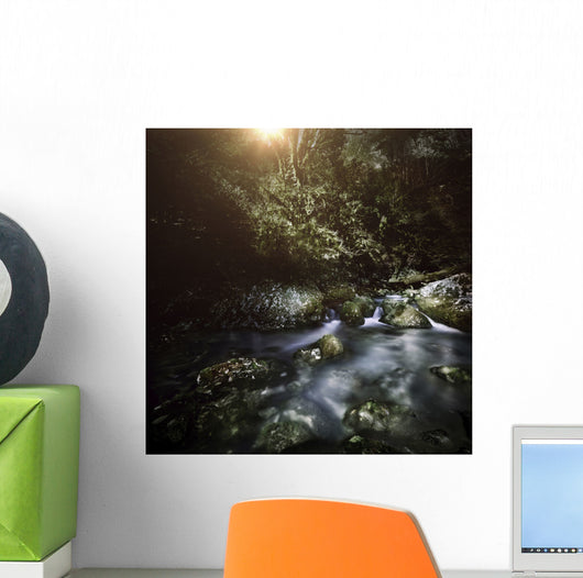 River Forest Sunset Ritsa Wall Decal Design 2