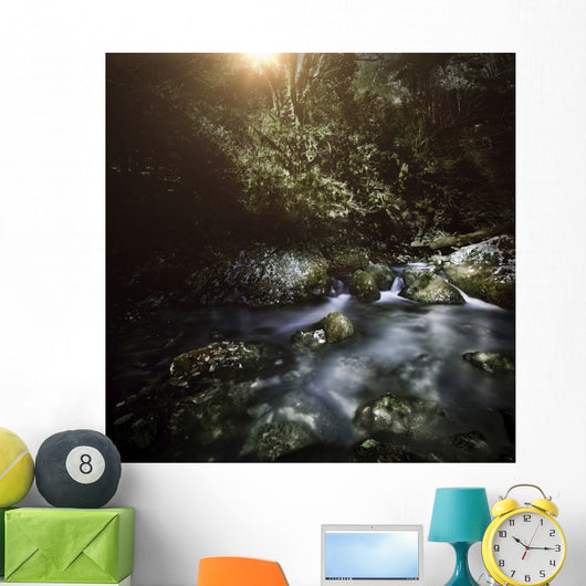 River Forest Sunset Ritsa Wall Decal Design 2