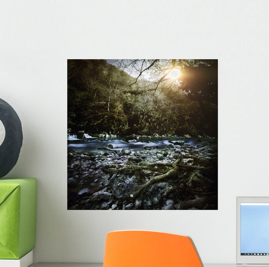 River Forest Sunset Ritsa Wall Decal