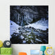 Gegskiy Waterfall Snowy Mountains Wall Decal