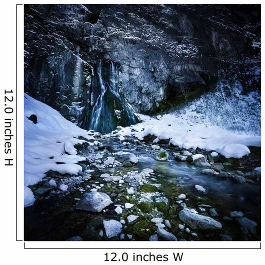 Gegskiy Waterfall Snowy Mountains Wall Decal