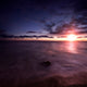 Tranquil Sea against Moody Wall Decal Design 2