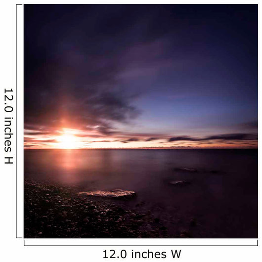 Tranquil Sea against Moody Wall Decal Design 1