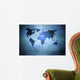 Aged World Map Dirty Wall Decal Design 3