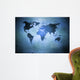 Aged World Map Dirty Wall Decal Design 3