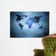 Aged World Map Dirty Wall Decal Design 3