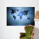 Aged World Map Dirty Wall Decal Design 3