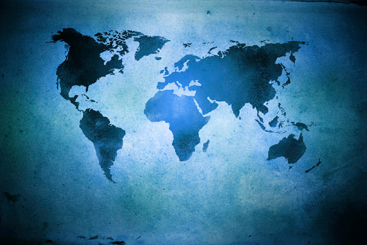 Aged World Map Dirty Wall Decal Design 3