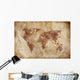 Aged World Map Dirty Wall Decal Design 2
