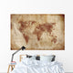 Aged World Map Dirty Wall Decal Design 2