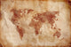 Aged World Map Dirty Wall Decal Design 2